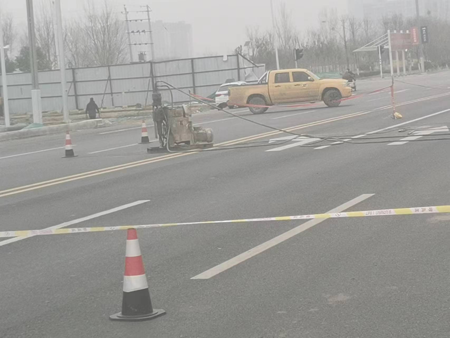皇姑公路路基沉陷注浆